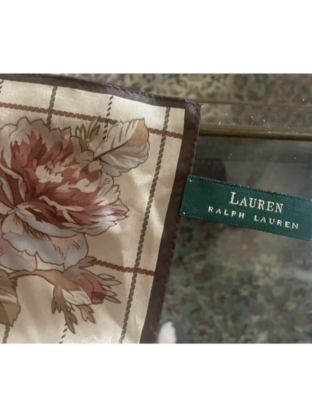 RALPH LAUREN Scarf-Floral Luxurious 100% Silk Scarf 11